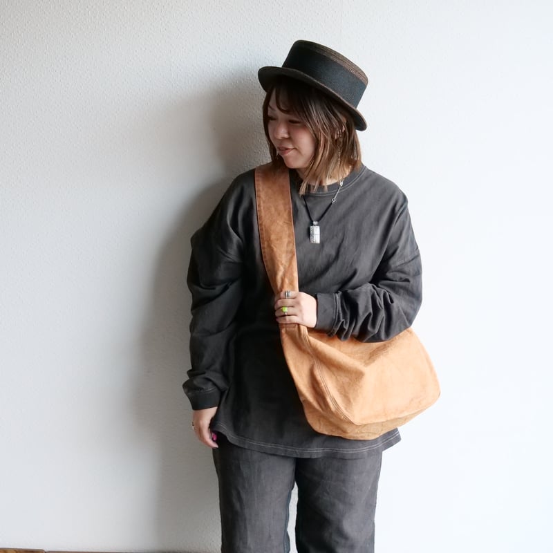 ヘヴィーキャンパスニュースペーパーバッグ（柿渋染） | nichinichi