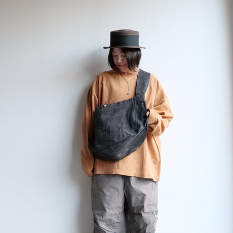 ツバメ 柿渋染め手ぬぐいノーカラージャケット　魚河岸 ツバメ様専用 柿渋染め手ぬぐいノーカラージャケット 魚河岸