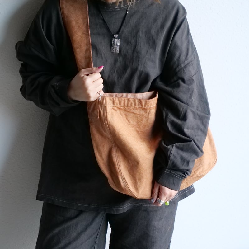 ヘヴィーキャンパスニュースペーパーバッグ（柿渋染） | nichinichi