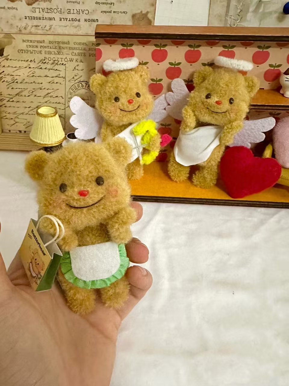 デコパージュ　ハンドメイド　ガーデンラダー　クマちゃん 海外ライター【护目园主】天使版バターくまちゃんです | GREEN DOG
