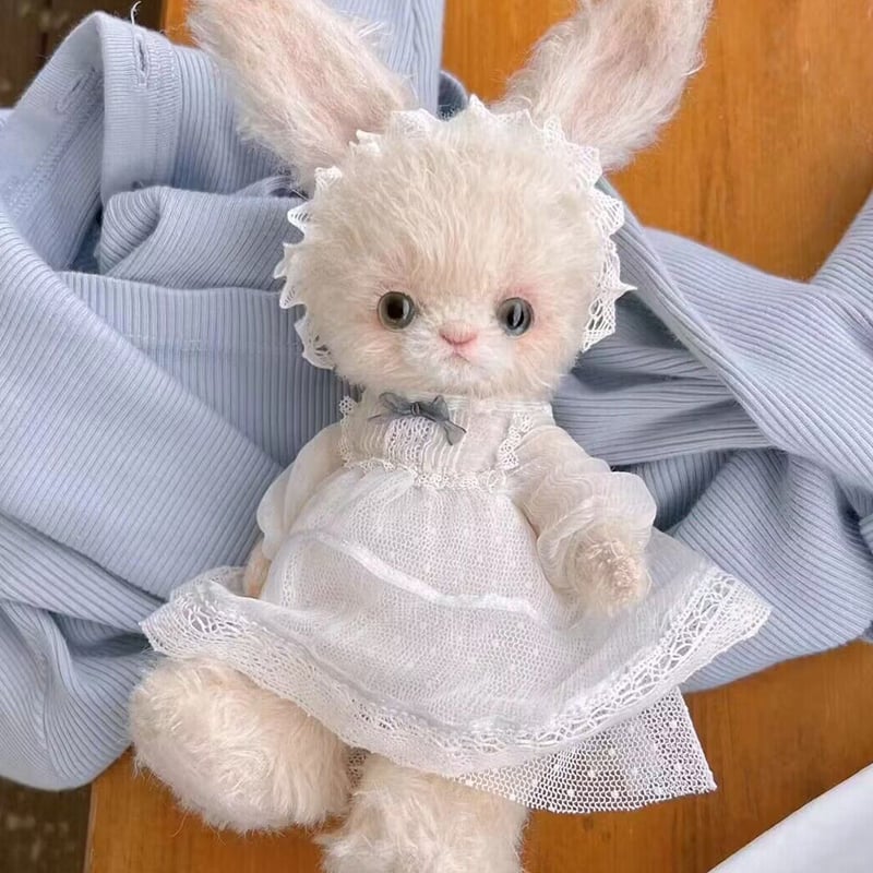 眠いウサギ 兎 ぬいぐるみ アーティスト ハンドメイド ドール 眠いウサギ 兎 ぬいぐるみ アーティスト ハンドメイド ドール
