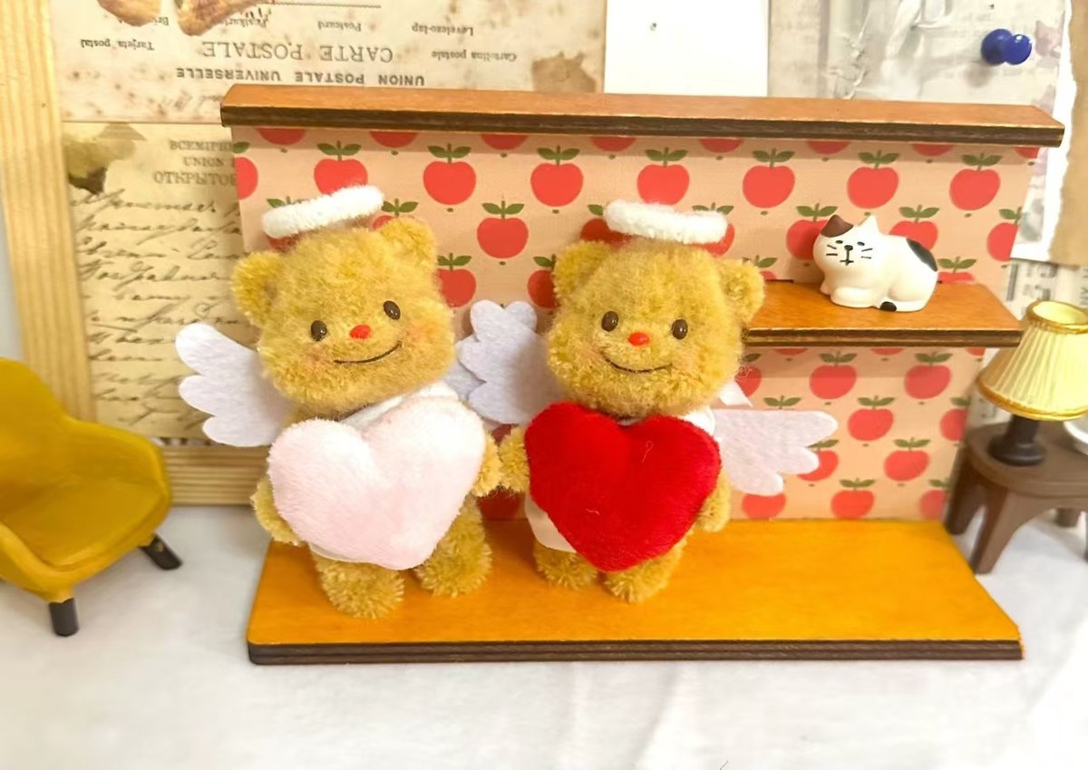 デコパージュ　ハンドメイド　ガーデンラダー　クマちゃん 海外ライター【护目园主】天使版バターくまちゃんです | GREEN DOG