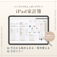 【日付FREE】iPad家計簿