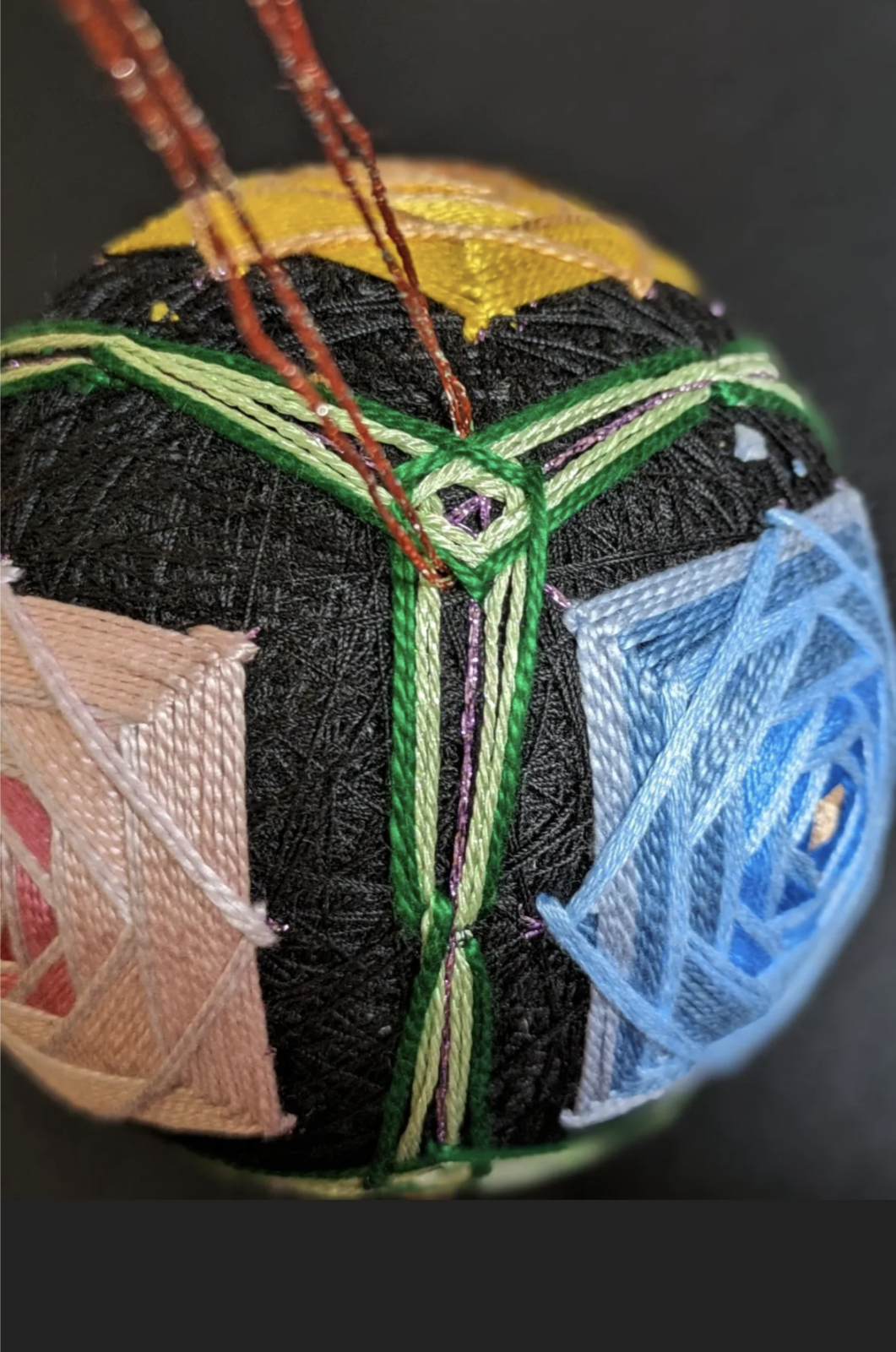 手鞠 手毬 てまり シルバー 鶴 ハンドメイド 手毬 てまり ハンドメイド 鶴シルバー 35（鶴 - ヘア