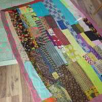 77❁︎レアな大判ロング！ヴィンテージ カンタキルト ラリーキルト　ソファーカバ 77❁︎レアな大判ロング！ヴィンテージ カンタキルト ラリーキルト
