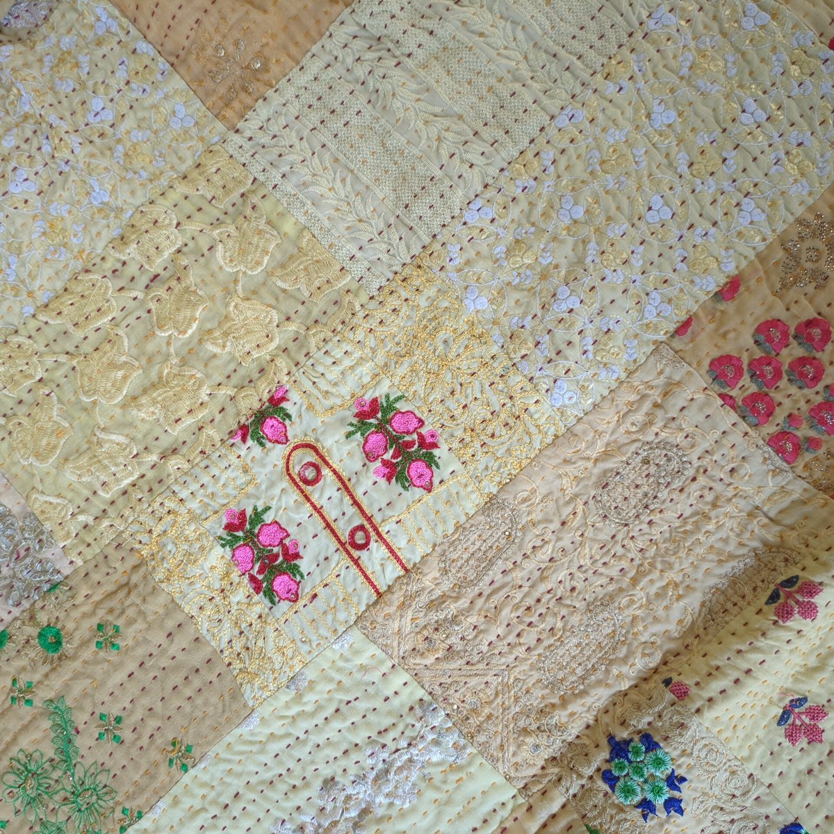 お客様ご予約品【L】パステルイエロー カンバディアキルト 361 | Adlang