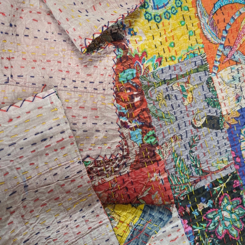 ⌘ kantha quilt ⌘ アンティーク　ヴィンテージ　カンタキルト kantha quilt（Vintage Rug) カンタキルト - WEEKENDER SHOP