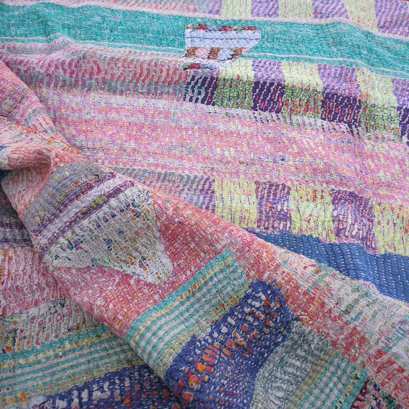 ラリーキルト リバーシブル カンタ /ヴィンテージ No13 ビンテージ ラリーキルト カンタキルト リバーシブル