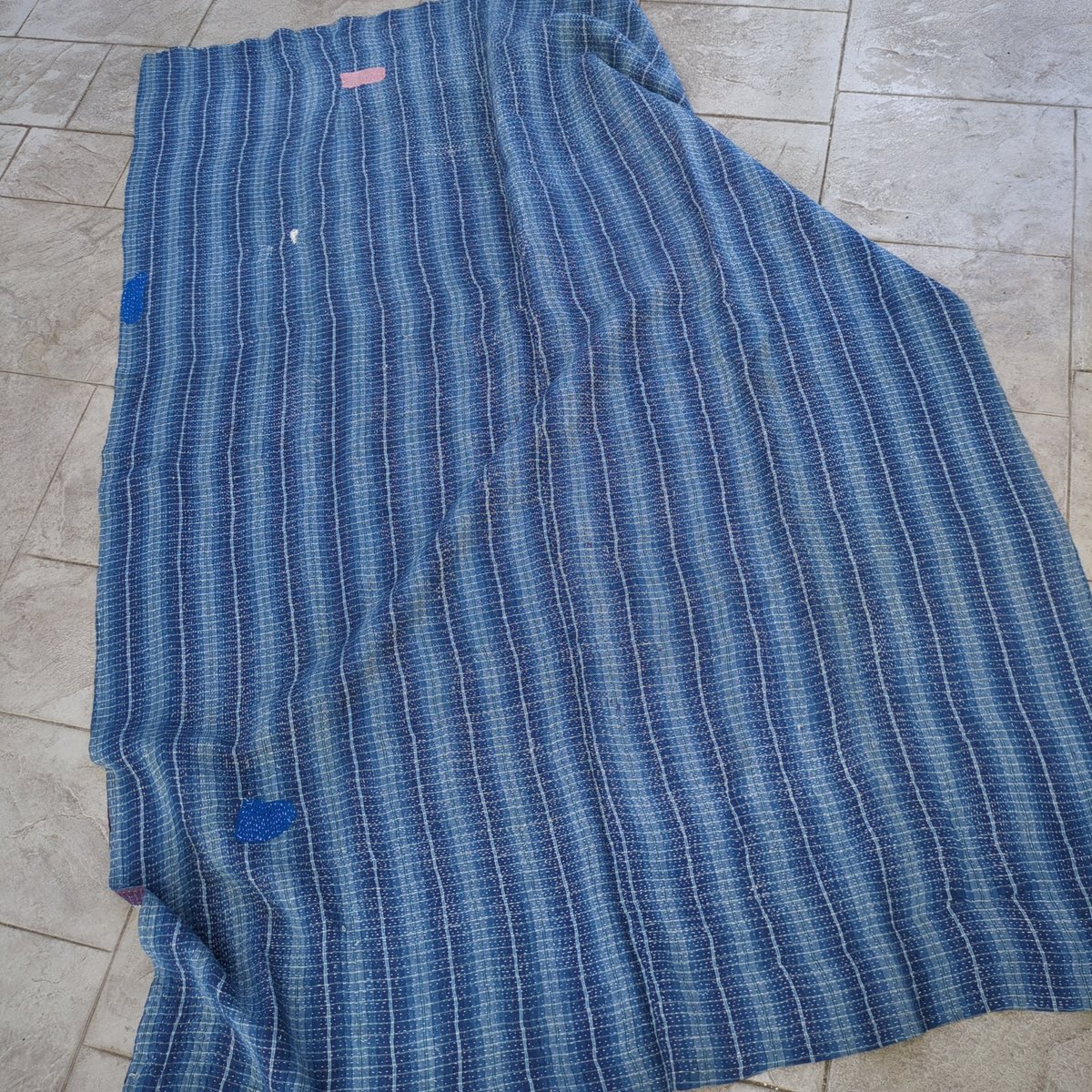 #183 ロホリカンタ / ヴィンテージ ラリーキルト / カンタキルト 希少 インド カンタキルト 大判137×198 ラリーキルト ヴィンテージ