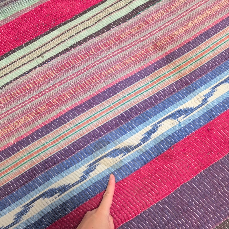 189 ヴィンテージ ラリーキルト / カンタキルト カバー 厚手 希少 紫