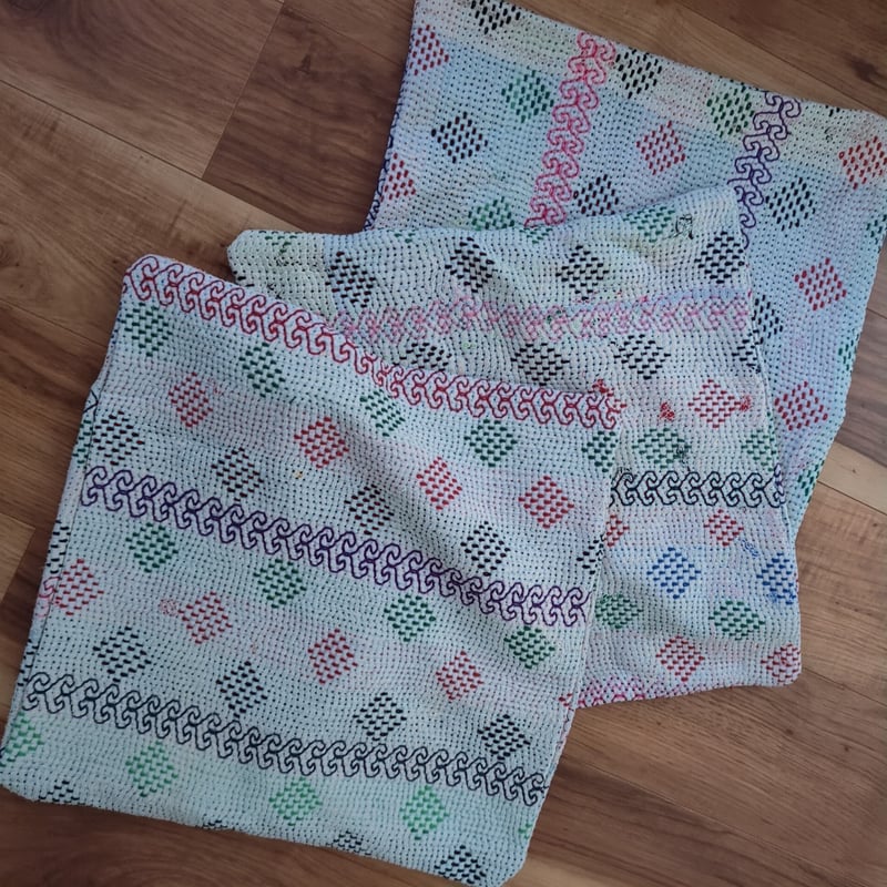 ラリーキルト ヴィンテージカンタ クッションカバー ダイヤ柄 27 | Adlang