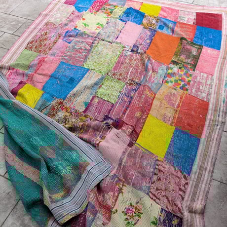 328　色彩美　ラリーキルト　ヴィンテージカンタキルト アジアンインテリア CATEGORY カンタキルト、ラリーキルト | Adlang