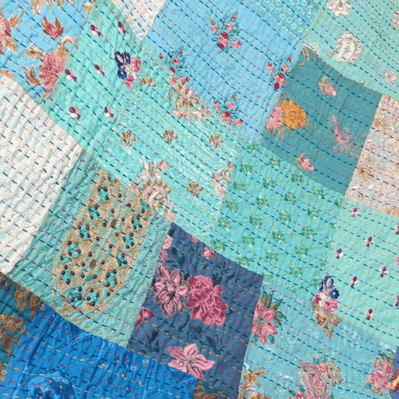 L】海の結晶みずいろ君 ヴィンテージカンバディアキルト 323 | Adlang