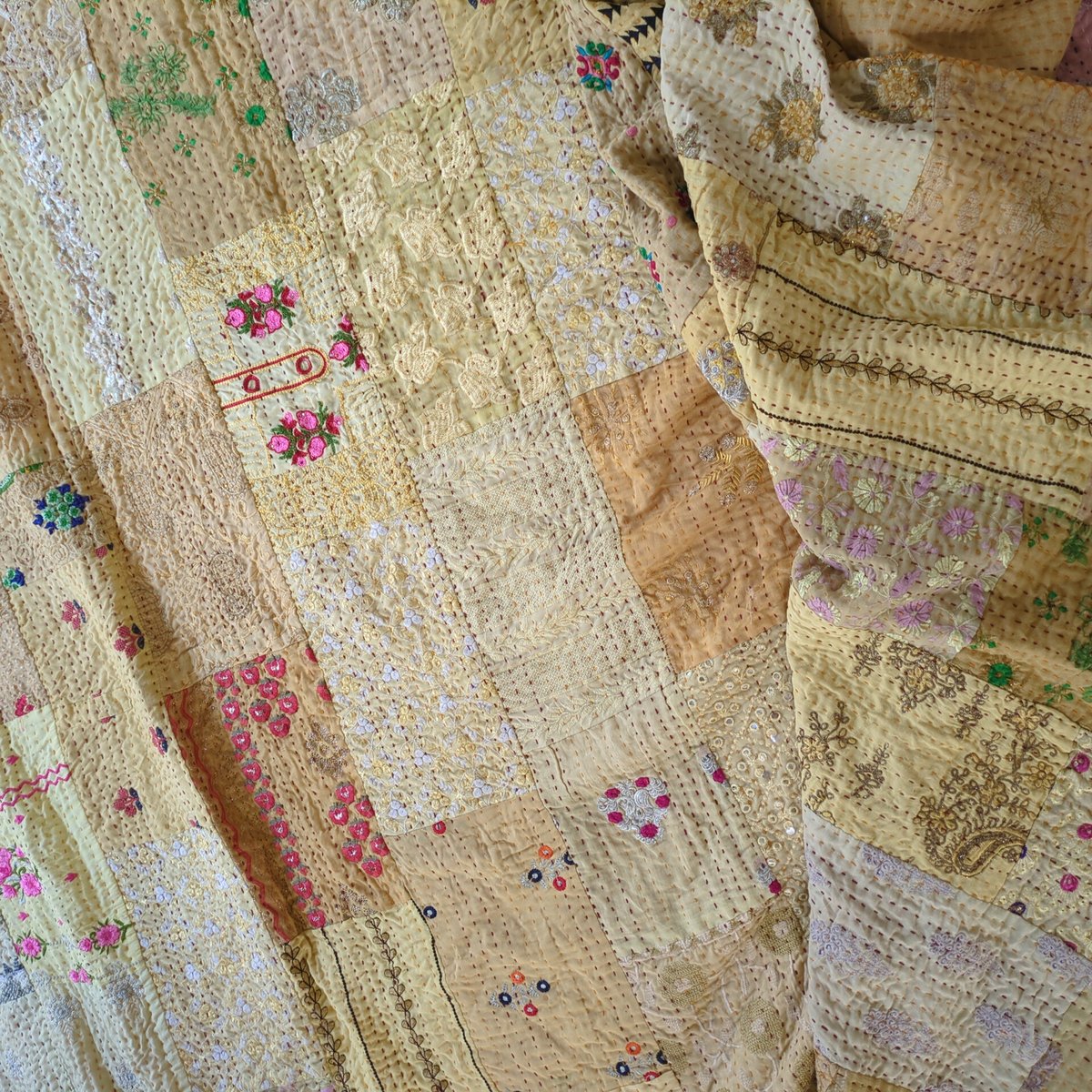 お客様ご予約品【L】パステルイエロー カンバディアキルト 361 | Adlang