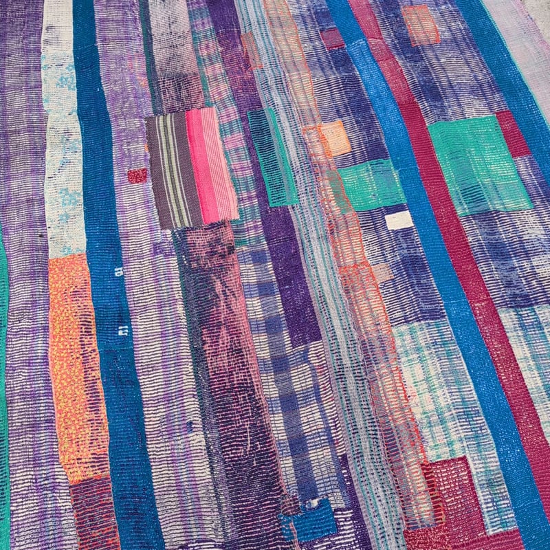 soshiwamiヴィンテージラリーキルト カンタキルト インド製 青紫系