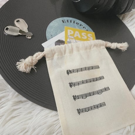 『待ち合わせ』譜面デザイン巾着【ランダムブロマイド付き】