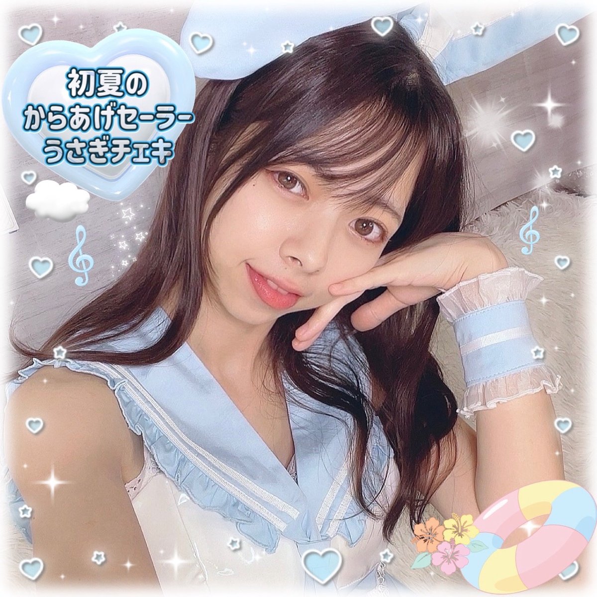 初夏のからあげセーラーうさぎチェキ🐇🩵 | からあげマーケット
