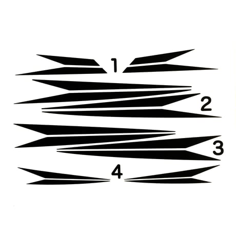 モノクログラフィック Graves OEM Bodywork Graphics Set - Greyscale Kawasaki ZX-4RR