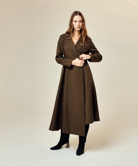 asymmetry coat  [khakibrown]