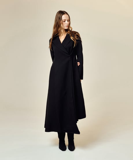 asymmetry coat  [black]
