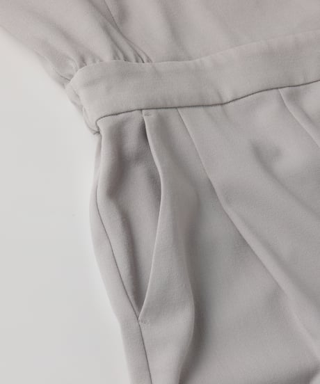 パール襟オールインワン[ネイビー]