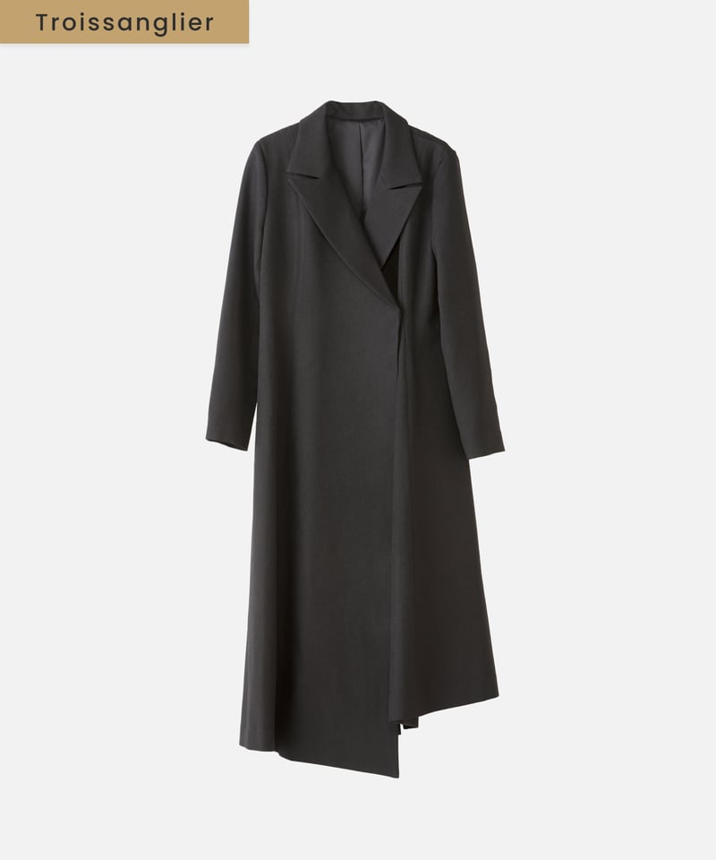 ASYMMETRY DETAIL COAT ベージュ ショートサイズ2 ASYMMETRY DETAIL COAT ベージュ ショートサイズ2 ASYMMETRY