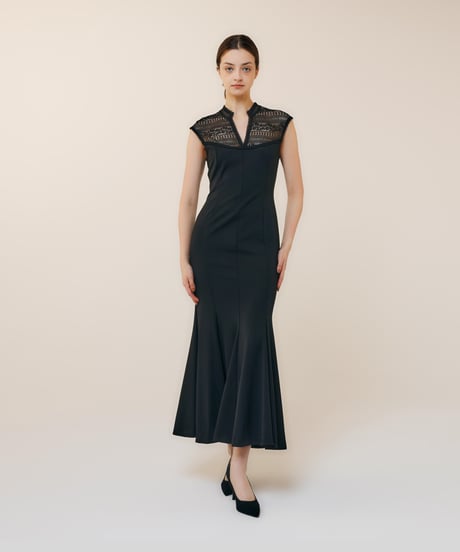 mermaid occasion dress  [black]