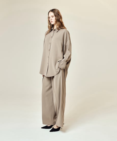 wrap wide pants  [mocha]