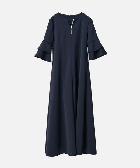 パールキーネックオールインワン[ネイビー]