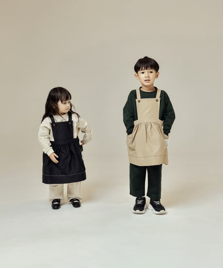 kids apron [beige]