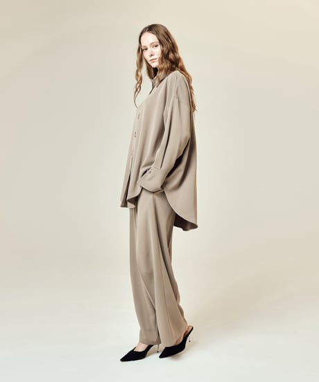 wrap wide pants  [mocha]