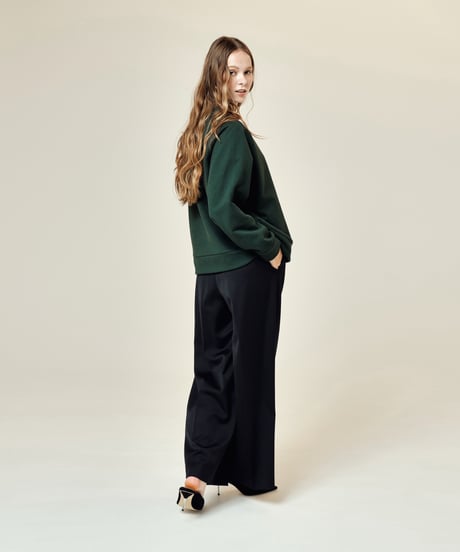 cotton embroidery tops [forest green]