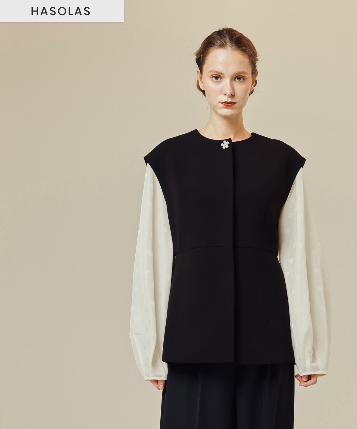 ánuans ペプラムジレブラック　サイズS ペプラムジレ[ブラック] | SLYPH official