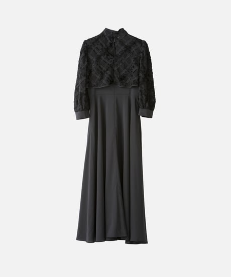 jacquard set up dress  [milkbeige]