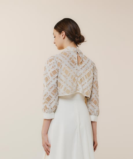 jacquard set up dress  [milkbeige]