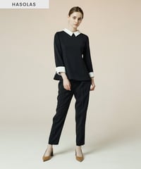 衿付きセットアップ[ネイビー]