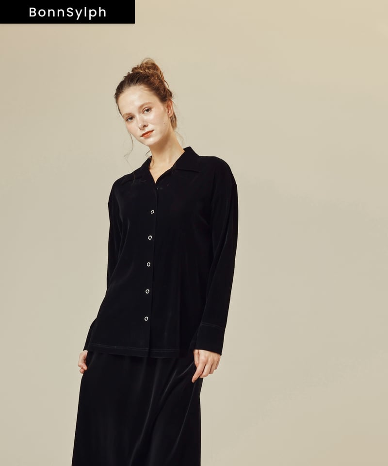 ベロアシャツ [ブラック] | SLYPH official