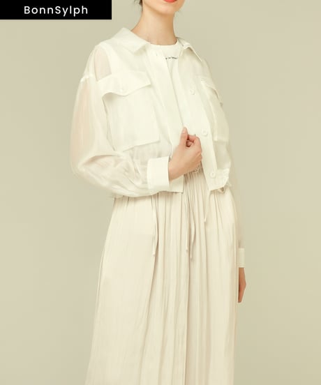 24SS✨新品タグ付きArpege storyシアージャケット　アイボリー　S シアージャケット | ジャケット | Arpege story（アルページュ