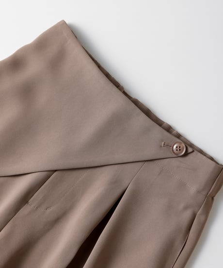 wrap wide pants  [black]