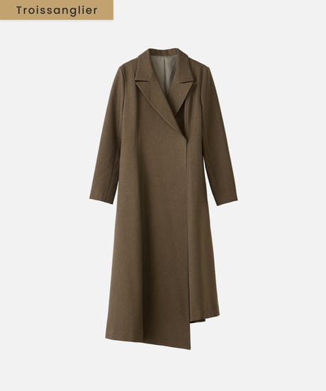 asymmetry coat  [khakibrown]
