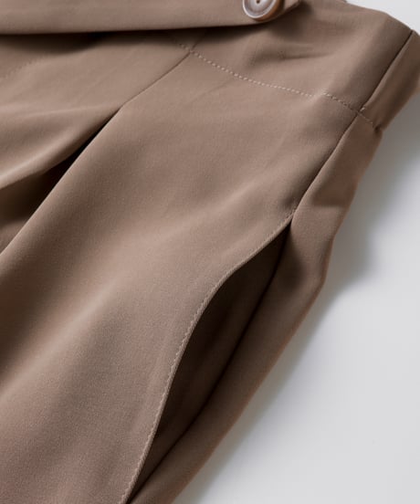 wrap wide pants  [black]