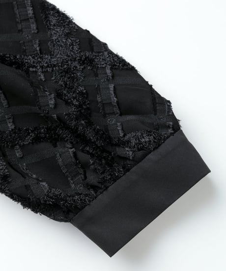 jacquard set up dress  [black]