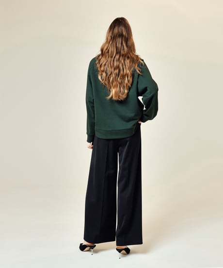 cotton embroidery tops [forest green]