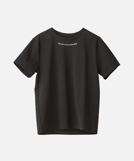 ネックポイントロゴTシャツ[ブラック]