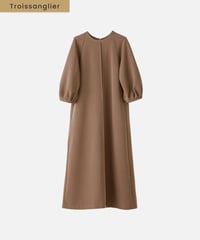 volume sleeve  dress  [mocha]