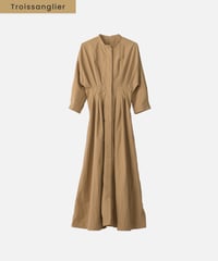 water repellent tuck dress  [beige]
