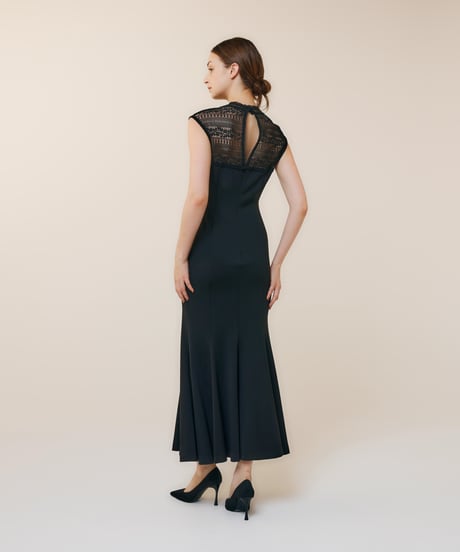 mermaid occasion dress  [black]