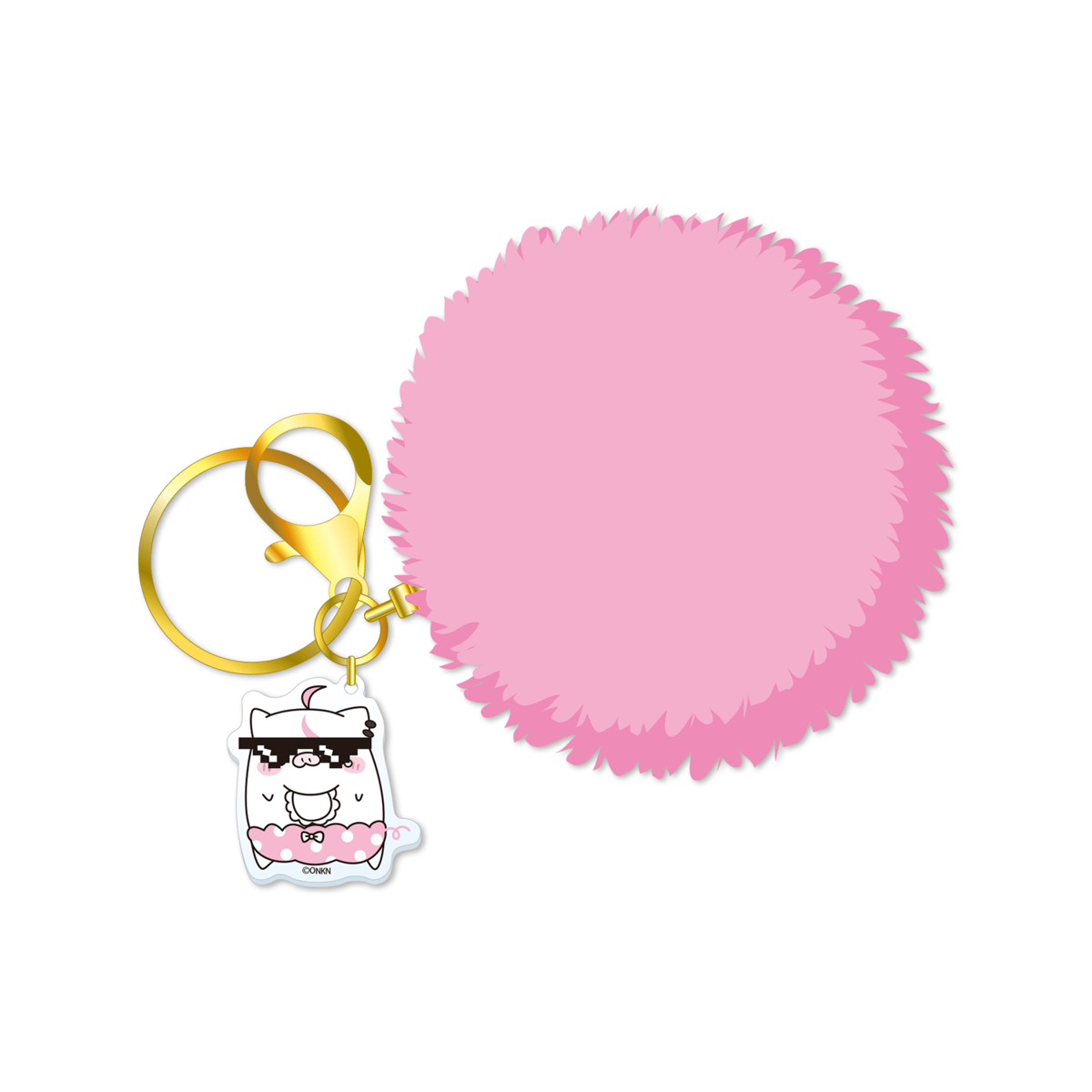 ファンミーティンググッズ】-アクリルチャーム付ポンポンキーホルダー