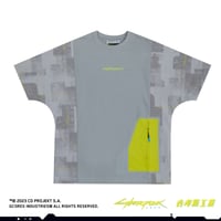 ジーコアズ工業×サイバーパンク2077 パッチワーク半袖Tシャツ グレー S/M/L/XLサイズ