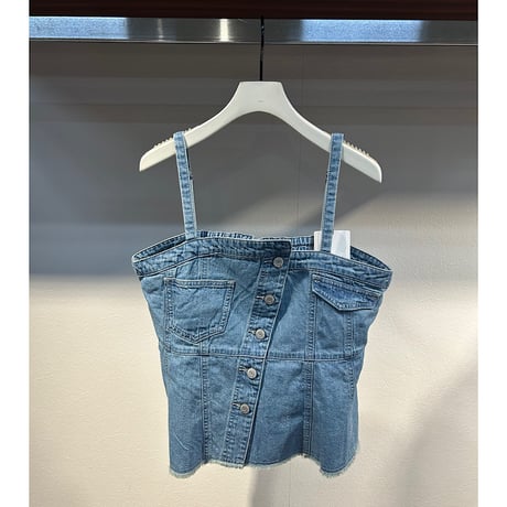 【QTUME】DENIM アシンメトリーキャミ
